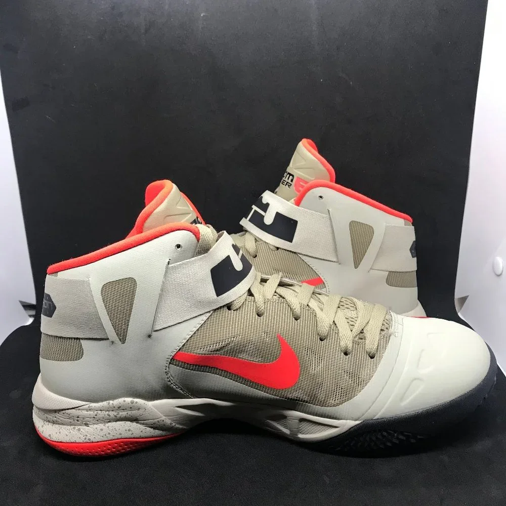 Nike Zoom LeBron James Soldier VI 6 Men's Sz 9.5  Crimson/Beige Shoes 525015-010 - Picture 4 of 12